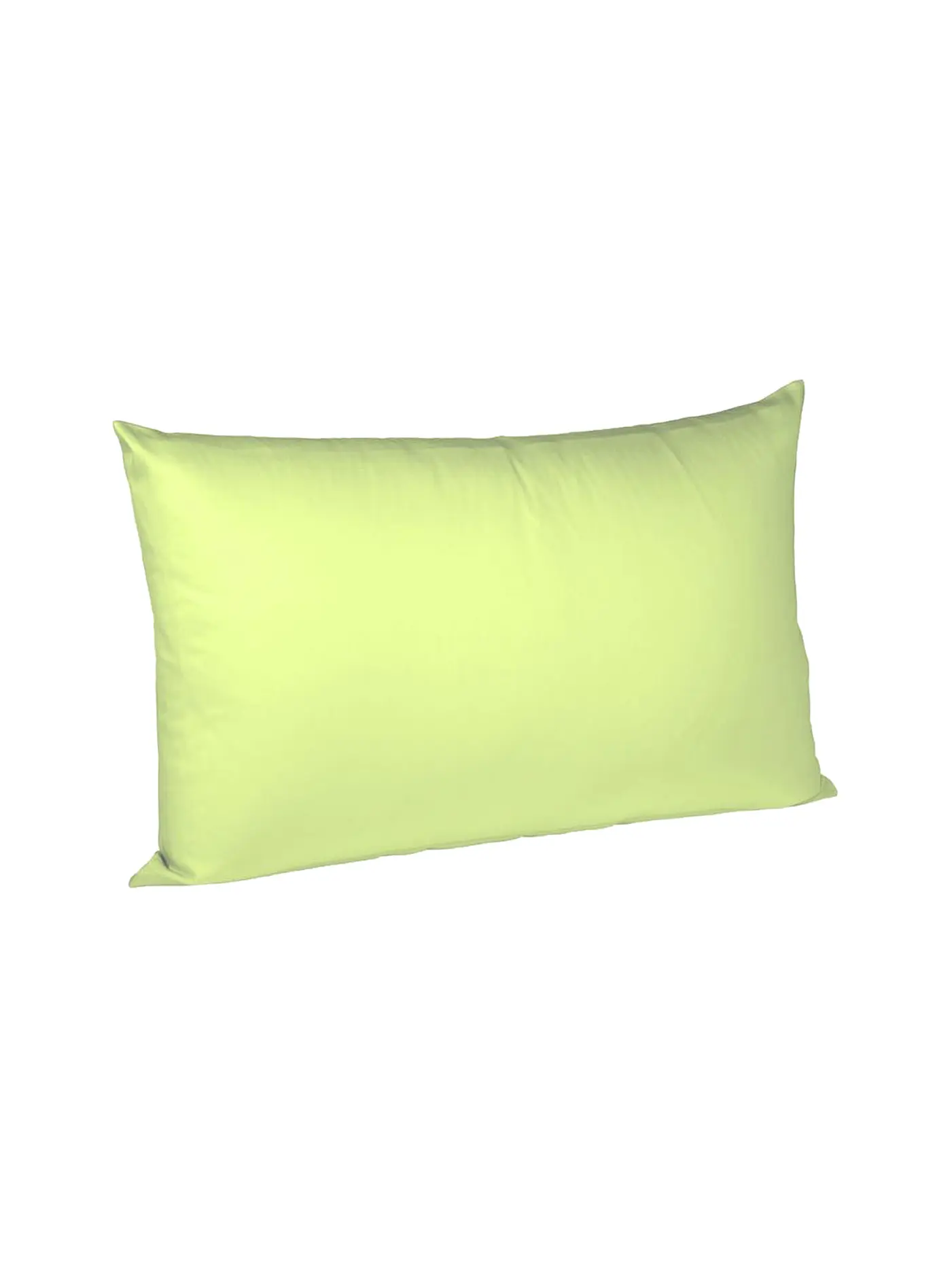 FLEURESSE | Satin Kissenbezug Royal Uni 2er 70x90cm Weiss | hellgrün